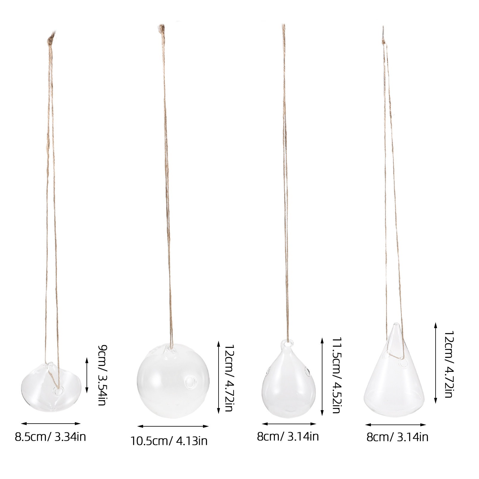 ガラス製ハンギングプランター4個組。水耕栽培用、壁掛け花瓶、 - Propagation Station Vase のレビューと価格