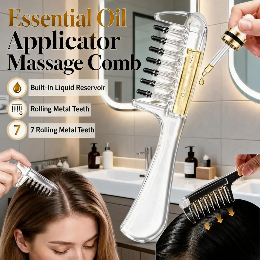 エッセンシャルオイル用液体塗布ガイドコーム、頭皮用マッサージ - Root Stimulator Liquid のレビューと価格